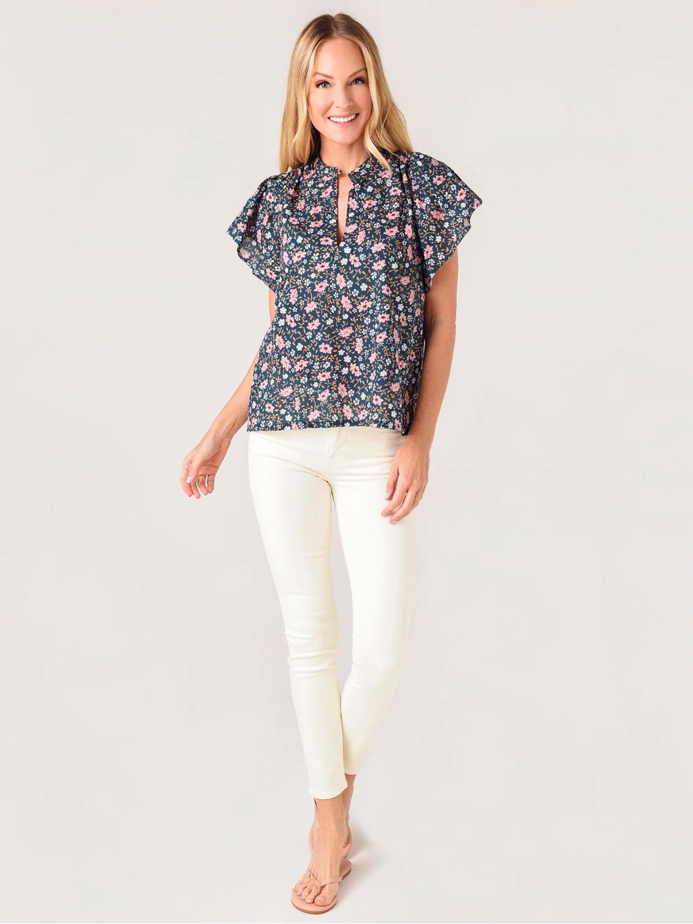 Trovata Brett Short Sleeve Bohemian Blouse